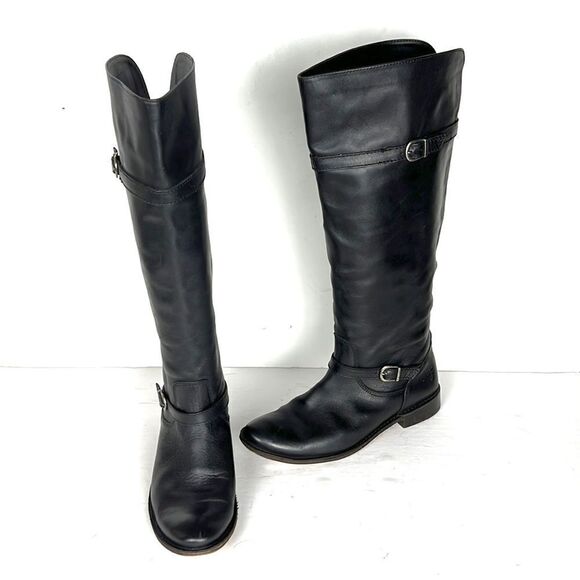FRYE Shirley 77745 Riding Equestrian
Tall Black Leather Size 8 - Picture 3 of 16